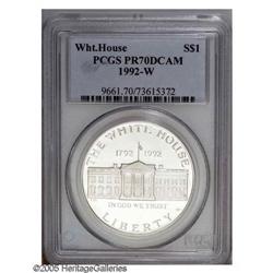 1992-W S$1 White House Silver Dollar PR70 Deep Cameo P 1992-W[S$1] White House Silver Dollar PR70 De