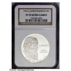 1993-S S$1 Bill of Rights Silver Dollar PR70 Ultra Cam 1993-S[S$1] Bill of Rights Silver Dollar PR70