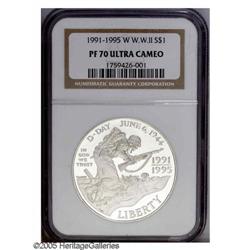 1991-1995W S$1 World War II Silver Dollar PR70 Ultra C 1991-1995W[S$1] World War II Silver Dollar PR