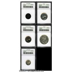 1940 Proof Set PR63 to PR66 ANACS. The set includes: Ce 1940 Proof Set PR63 to PR66 ANACS.