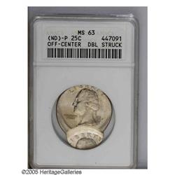 Undated 25C Philadelphia Mint Washington Quarter--Off Undated[25C] Philadelphia Mint Washington Quar