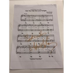 Signed Elton John "Can You Feel The Love Tonight?" Lyrics