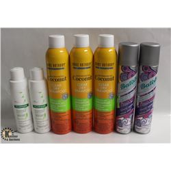 7 BOTTLES OF DRY SHAMPOO INCL. MARC ANTHONY,
