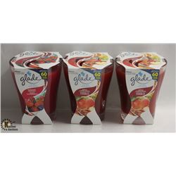 3 GLADE CANDLES