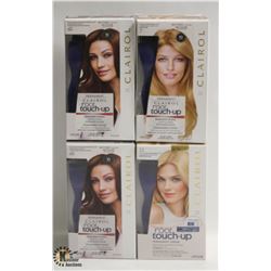 4 BOXES OF ASSORTED COLOR CLAIROL ROOT TOUCH-UP