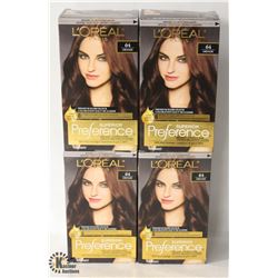 4 BOXES OF L'ORÉAL PREMIUM HAIR COLOUR