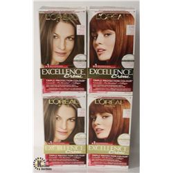 4 BOXES OF ASSORTED COLOR L'ORÉAL EXCELLENCE