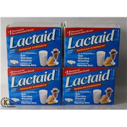 4 BOXES OF REGULAR STRENGTH LACTAID