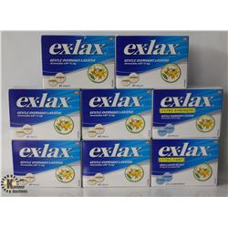 8 BOXES OF EXLAX GENTLE OVERNIGHT LAXATIVE