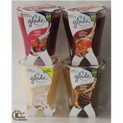 4 GLADE CANDLES INCL. DELICATE VANILLA EMBRACE,