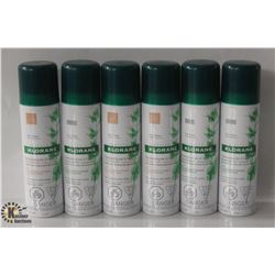 6 CANS OF KLORANE DRY SHAMPOO