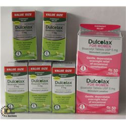 7 BOXES OF ASSORTED DULCOLAX LAXATIVE