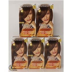5 BOXES OF GARNIER LIGHT GOLDEN BROWN COLOR EASE