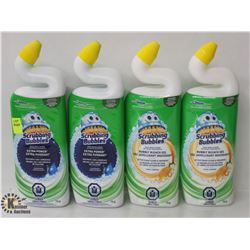4 BOTTLES OF SCRUBBING BUBBLES EXTRA POWER TOILET