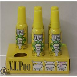 5 BOTTLES OF V.I.POO LEMON IDOL TOILET SPRAY