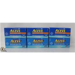 6 BOXES OF ALEVE LIQUID GELS INCL. ALEVE BACK &