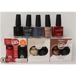 BAG OF ASSORTED COLOR NAIL POLISH INCL. SALLY