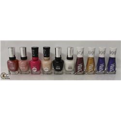 BAG OF ASSORTED COLOR SALLY HANSEN NAIL POLISH