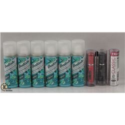 6 CANS OF TRAVEL SIZE BATISTE DRY SHAMPOO & 3