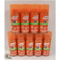 9 CANS OF GILLETTE FUSION 5 ULTRA SENSITIVE SHAVE