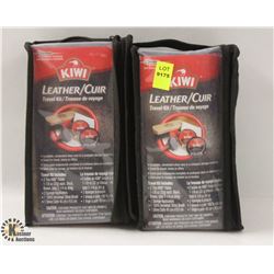 2 KIWI LEATHER TRAVEL KIT