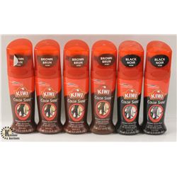 6 BOTTLES OF ASSORTED COLOR KIWI COLOR SHINE