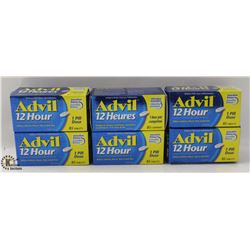 6 BOXES OF ADVIL 12 HOUR. 85 TABLETS PER BOX