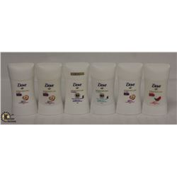 BAG OF 6 DOVE LADIES STICK DEODORANT