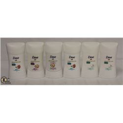 BAG OF 6 DOVE LADIES STICK DEODORANT