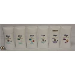 BAG OF 6 DOVE LADIES STICK DEODORANT