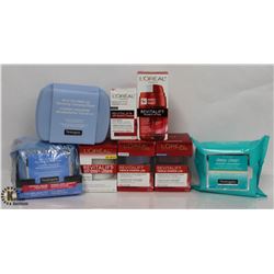 BAG OF ASSORTED SKIN CARE PRODUCTS INCL. L'ORÉAL
