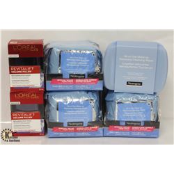 BAG OF ASSORTED SKIN CARE PRODUCTS INCL. L'ORÉAL