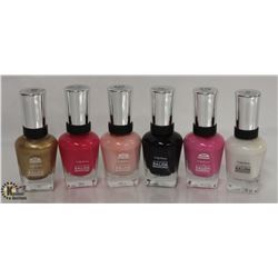 6 BOTTLES OF ASSORTED COLOR SALLY HANSEN COMPLETE