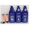 Image 1 : 3 BOTTLES OF NIVEA LOTION & 2 BOTTLES OF VASELINE