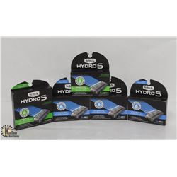 5 BOXES OF SCHICK HYDRO 5 RAZOR CARTRIDGES