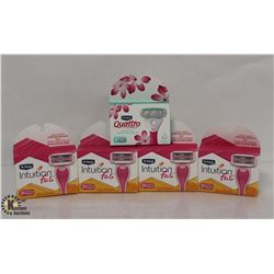 5 BOXES OF SCHICK RAZOR CARTRIDGES INCL. QUATTRO,