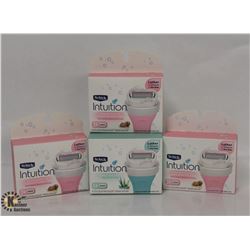 4 BOXES OF SCHICK INTUITION RAZOR CARTRIDGES