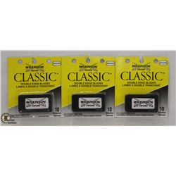 3 PACKS OF WILKINSON CLASSIC DOUBLE EDGE BLADES