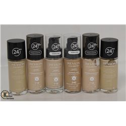 6 BOTTLES OF REVLON 24HRS WEAR COLORSTAY MAKEUP