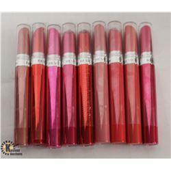 BAG OF ASSORTED SHADES OF REVLON LIP PRODUCTS