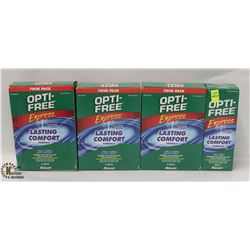 4 BOXES OF OPTI-FREE EXPRESS MULTI-PURPOSE