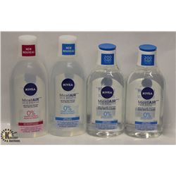4 BOTTLES OF NIVEA MICELLAR WATER MAKE-UP REMOVER
