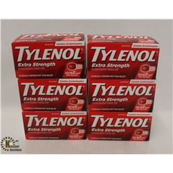 6 BOXES OF TYLENOL EXTRA STRENGTH TABLETS