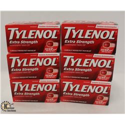 6 BOXES OF TYLENOL EXTRA STRENGTH TABLETS