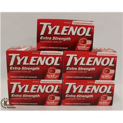 5 BOXES OF TYLENOL EXTRA STRENGTH TABLETS