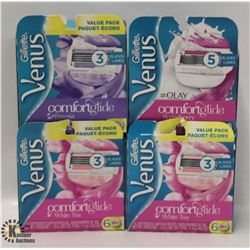 4 BOXES OF GILLETTE VENUS COMFORT GLIDE RAZOR