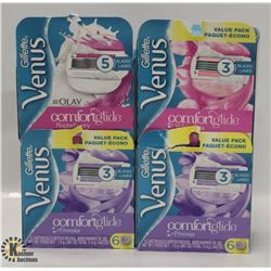 4 BOXES OF GILLETTE VENUS COMFORT GLIDE RAZOR