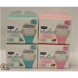 4 BOXES OF SCHICK INTUITION RAZOR CARTRIDGES