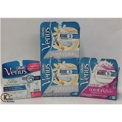 4 BOXES OF GILLETTE VENUS RAZOR CARTRIDGES