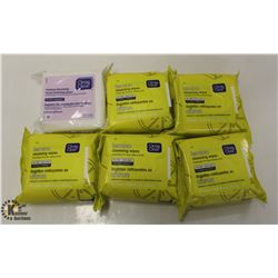6 PACKS CLEAN & CLEAR MAKEUP REMOVING WIPES